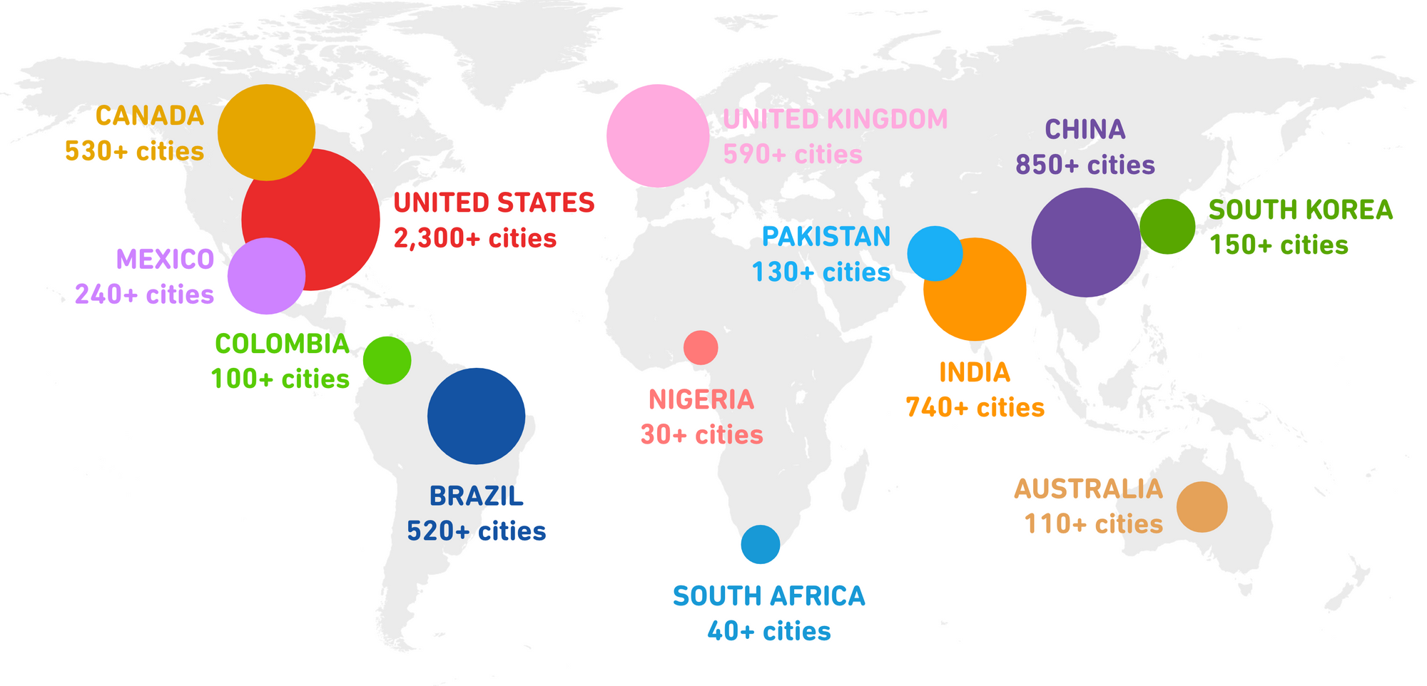 World map showing distribution of Duolingo English Test takers